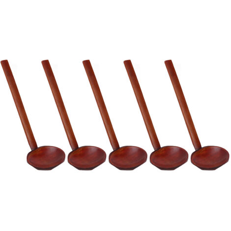 5 cuillères en bois japonaises style carapace de tortue, légères et polies à la main, idéales pour la cuisine, les restaurants ou comme cadeaux.