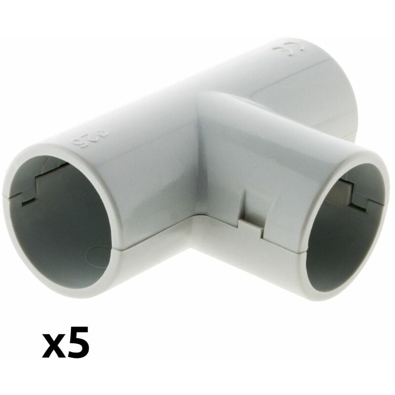 

5 derivaciones T para tubos - 25 mm - Zenitech