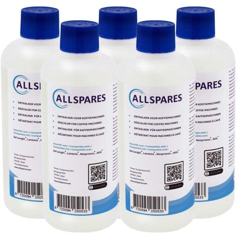 5 descalcificadores líquidos AEG / Electrolux / Zanussi M3BICD200 (500 ml) de AllSpares