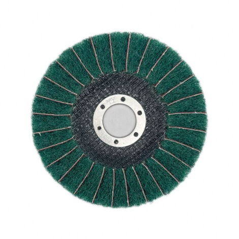 5 dischi per lucidatura lamellari in nylon da 115 x 22 mm, grana 120, disco abrasivo in fibra abrasiva, ruote per lucidatura per smerigliatrice