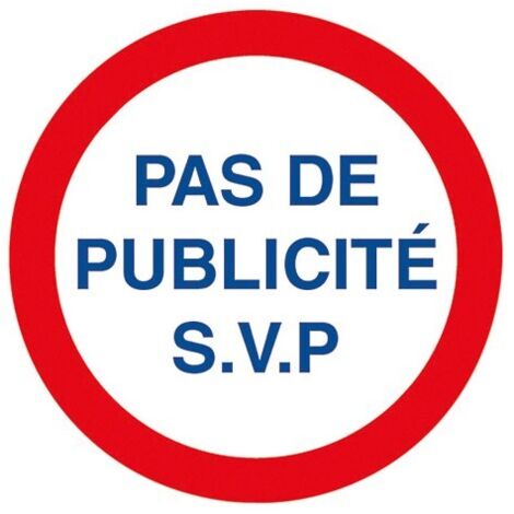 5 Disque Adhésif Pas De Publicité Svp - Iso