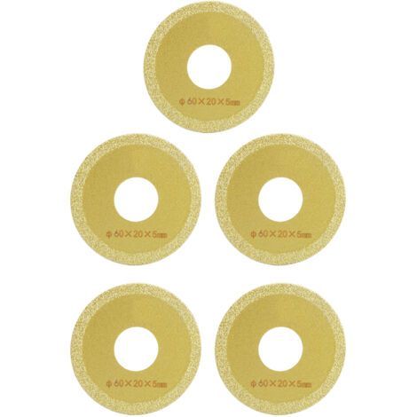 5 disques diamantés à liaison or pour coupe rapide du marbre, 60mm - Outils de meulage efficaces