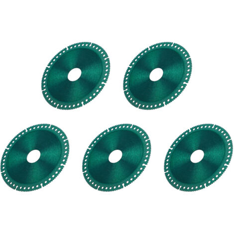 5 disques diamantés OD100mm ID20mm pour meuleuse, lames vertes découpe verre céramique carrelage