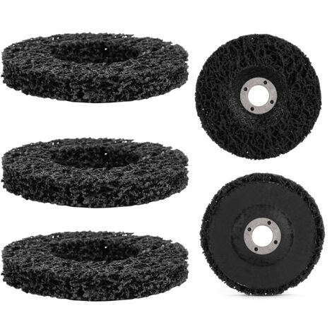 5 disques polyuréthane 100mm pour décapage peinture et rust sur surfaces métal/bois, compatibles meuleuse angle 16mm