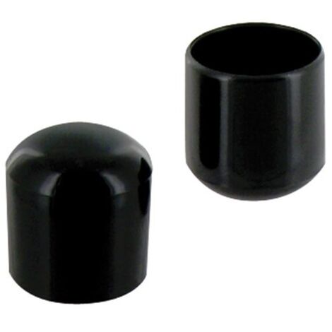 5 Embout Enveloppant Plastique Noir D.10mm Blister De 8 - Vynex