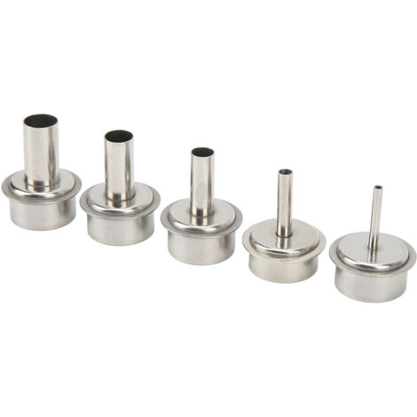 5 Embouts de Pistolet à Air Chaud en Acier Inoxydable pour Station de Soudure