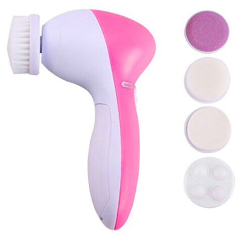 5 en 1 Brosse nettoyante pour le visage - Ensemble de brosses à essorer pour le visage, Brosse de lavage faciale électrique imperméable à l'eau