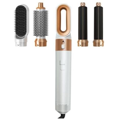5-en-1 Hair Air Styler Version, Multistyler Sèche-cheveux, Brosse Soufflante avec 5 accessoires, sécher, Brosse Coiffante