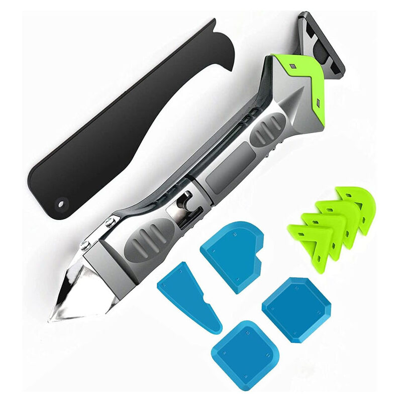 5 en 1 Kit de Calfeutrage en Silicone, Outil de Calfeutrage, Outils de Calfeutrage en Silicone, Grattoir à Coulis, Lisseur Joint Silicone, Pour Évier