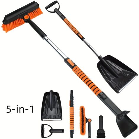 5-en-1 Pelles RÉGlables, Rotative Pelle Pliante, Spatule Polyvalente Portable de Grande CapacitÉ pour La Voiture, Le Camping et Le Jardin en Cas d'urgence