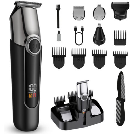 5 En 1 Tondeuse à Cheveux, Tondeuse Cheveux Professionnelle, Tondeuse Barbe Homme, Rasoir Electrique Sans Fil
