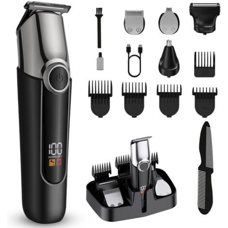5 En 1 Tondeuse à Cheveux, Tondeuse Cheveux Professionnelle, Tondeuse Barbe Homme, Rasoir Electrique Sans Fil