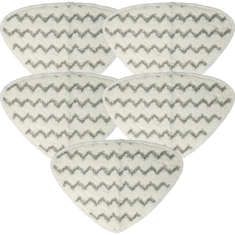 Image of 5 Ersatzbezüge für Dampfreiniger und Dampfmopps – Mikrofaser, grau/weiß