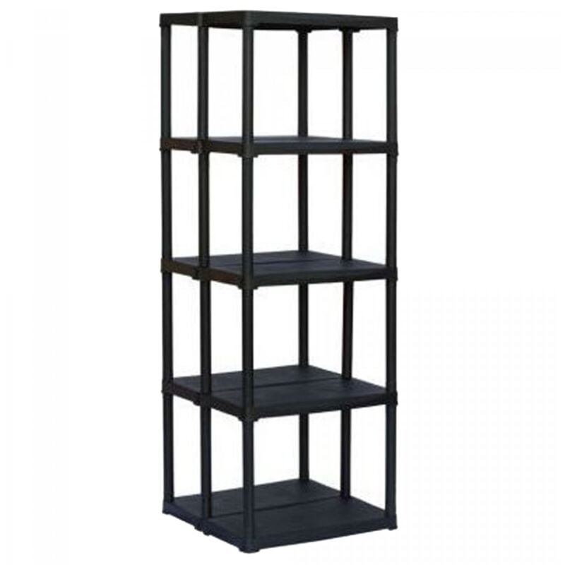 Etagère de Rangement 5 Niveaux Charge Max 200 kg Polypropylène Résistant - Garage Atelier Intérieur Extérieur Art Plast