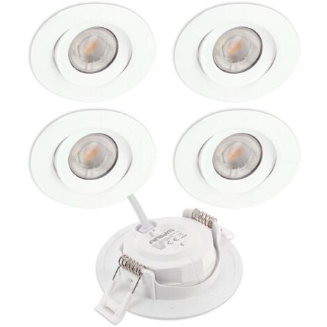 ARUM LIGHTING 5 Faretti da Incasso LED ASTURIA Orientabili 7W Eq. 75 W Température de Couleur: Blanc Chaud 3000K