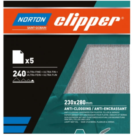 5 FE. TISSU ABRASIF SUPER FLEXIBLE 230X2 - NORTON CLIPPER - 66261118246