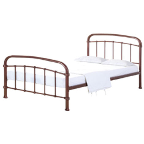 5 Feet Halston King Bed - Metal - L210 x W161 x H113 cm - Copper