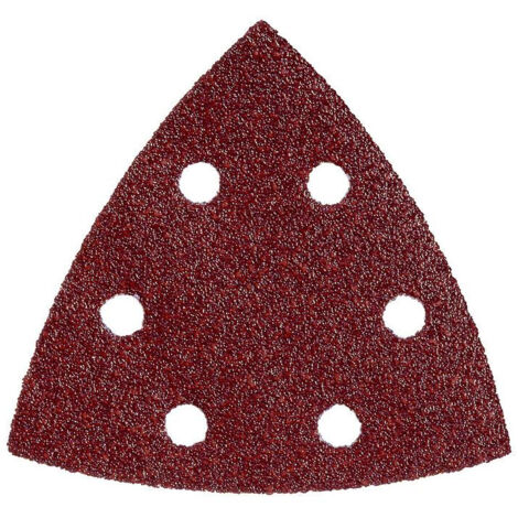 5 feuilles abrasives auto-agrippantes 93 x 93 mm, P 180, série « professional », pour bois et métal, pour ponceuse à patin triangulaire metabo 5 pièces