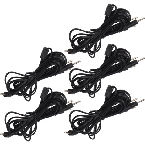 5 fils de rechange TENS 2.5mm avec embouts coudés pour électrostimulateur - 1.2 mètres