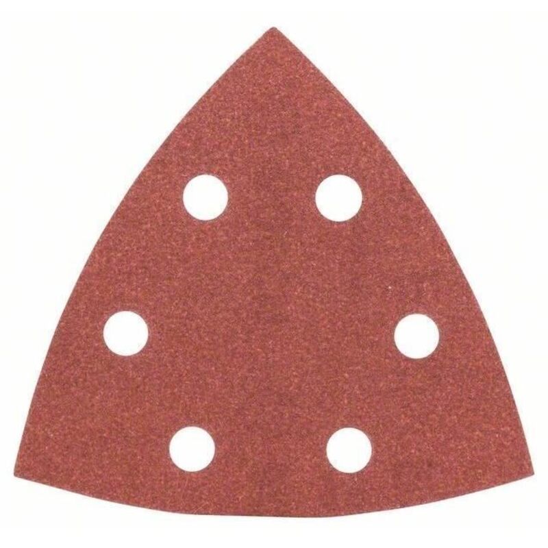 5 fogli per levigatrice delta 93MM grana 180 6 fori velcro - Bosch