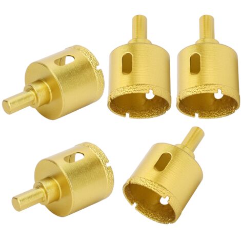 5 Forets Diamantés pour Carrelage Béton Granit, Fraises de Perçage 40mm