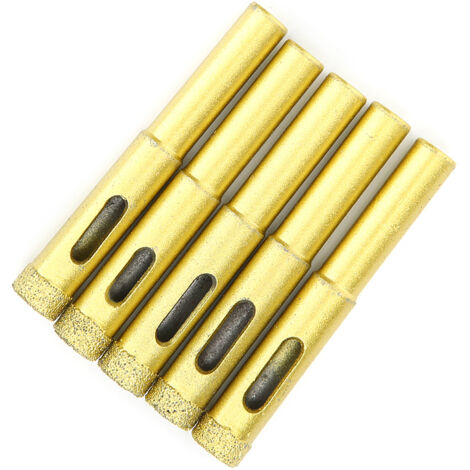 5 Forets Diamantés pour Carrelage, Béton, Marbre, Granit - Lot de 5 - Diamètre 10mm