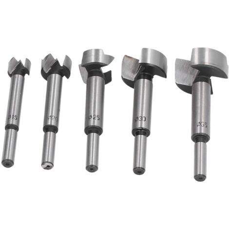 5 Forets Forstner 15-35mm pour Bois et Métal - Set de 5 Pièces