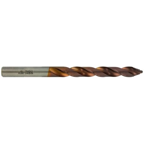 5 Forets métaux TSP HSS taillés meulés revêtus FUSIO - affûtage étagé - Ø 3 x 61 mm - TIVOLY - 11457160300