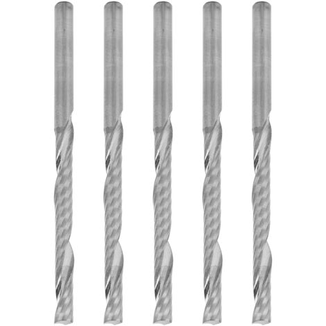 5 fraises 1 dent CNC en carbure pour aluminium, 3.175 mm, outil de coupe professionnel pour usinage