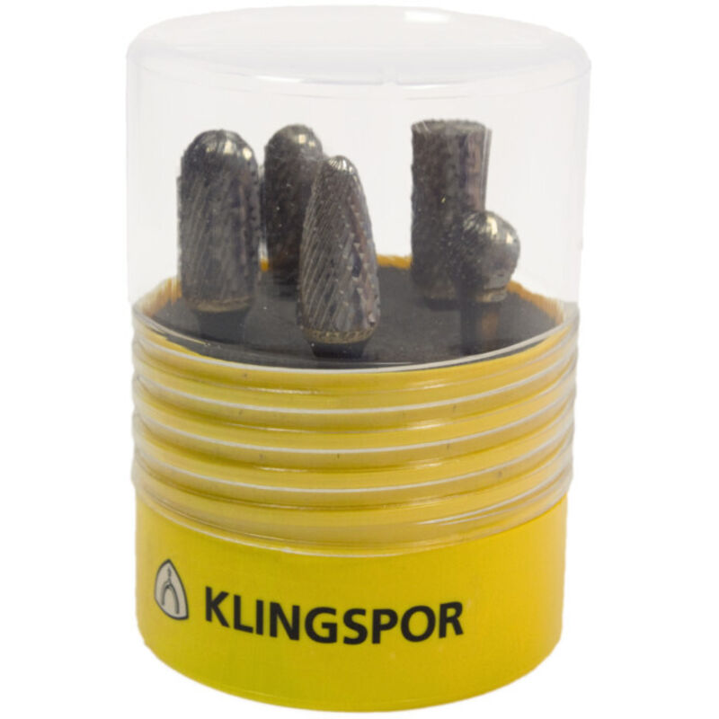 Coffret de 5 fraises lime carbure denture 6 Klingspor