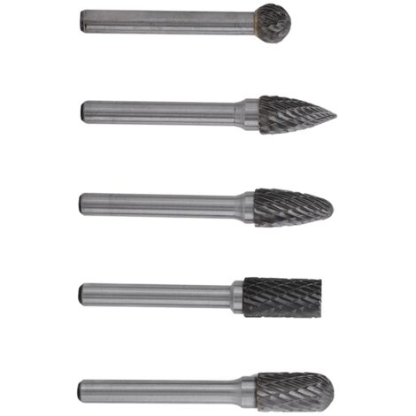 5 Fraises Rotatives Carbure 6mm Tige 10mm Tête pour Découpe Métal Bois