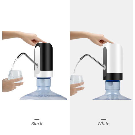 5-Gallonen-Flaschenpumpe, elektrisch und automatisch mit USB-Lithium-Akku, Wasserhahn aus ABS und Edelstahl 304, für Zuhause, Büro und Camping