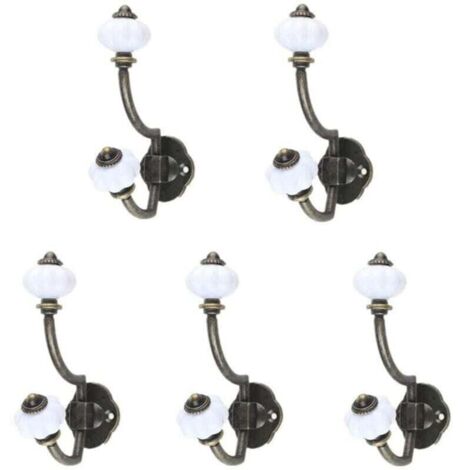 5 ganchos de pared antiguos, perchero sencillo, decoración retro, ganchos de pared rústicos, ganchos decorativos retro, llave