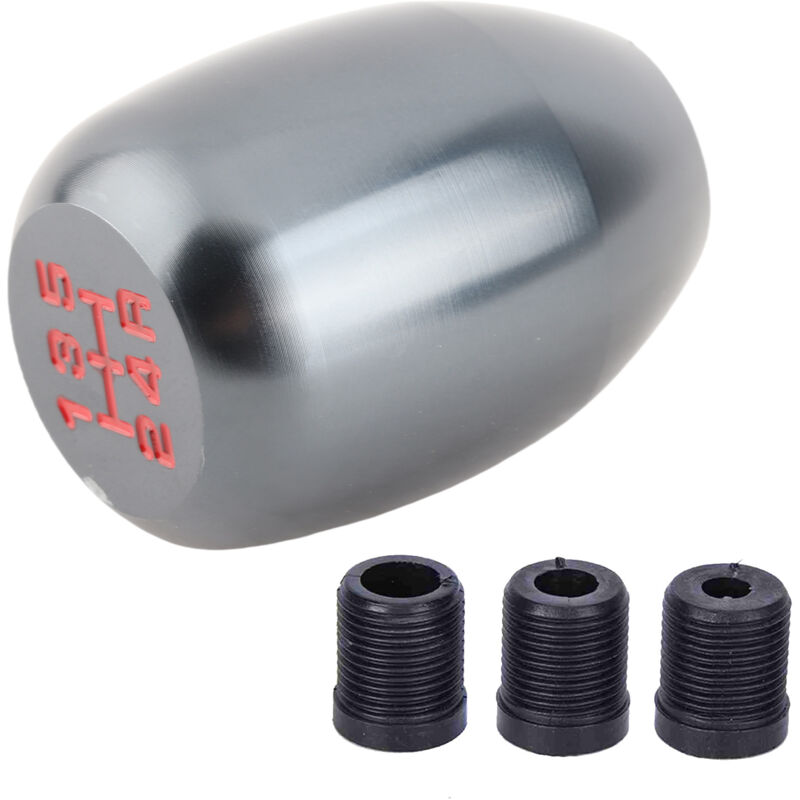 Image of Ineasicer - 5-Gang-Schaltknauf für Autos mit 3 Adaptern 8/10/12 mm (Titan)