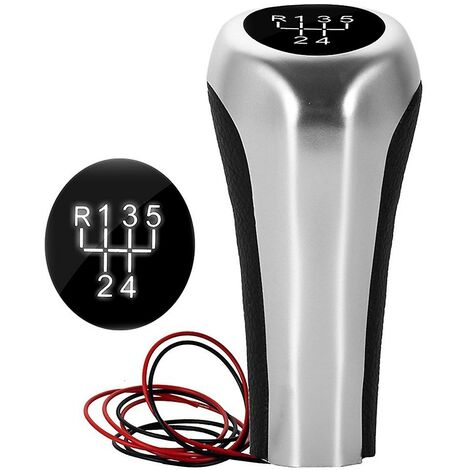 5-Gang-Schaltknauf mit LED-Hintergrundbeleuchtung, Leder, Schalthebelgriff, für E46, E90, E91, E92, X1