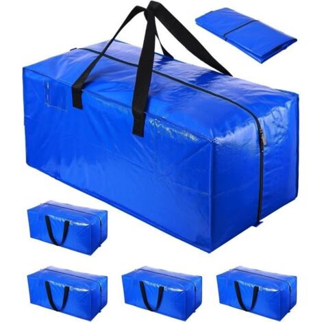 5 grands sacs à vêtements avec poignées,100L Grands Sacs de Rangement Résistants, Sacs de Rangement étanches pour maison,voyage