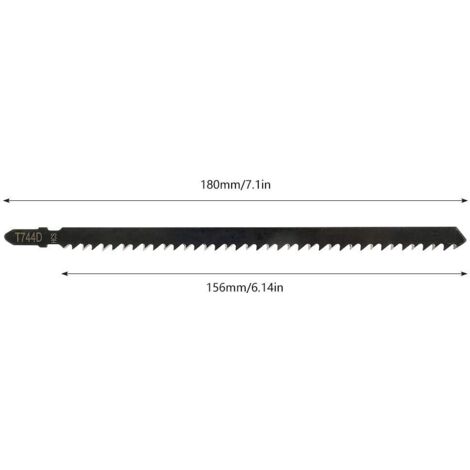 5 hojas de sierra de calar profesionales T744D de 180 mm para cortar madera y metal, accesorio compatible con Bosch, Metabo, etc.