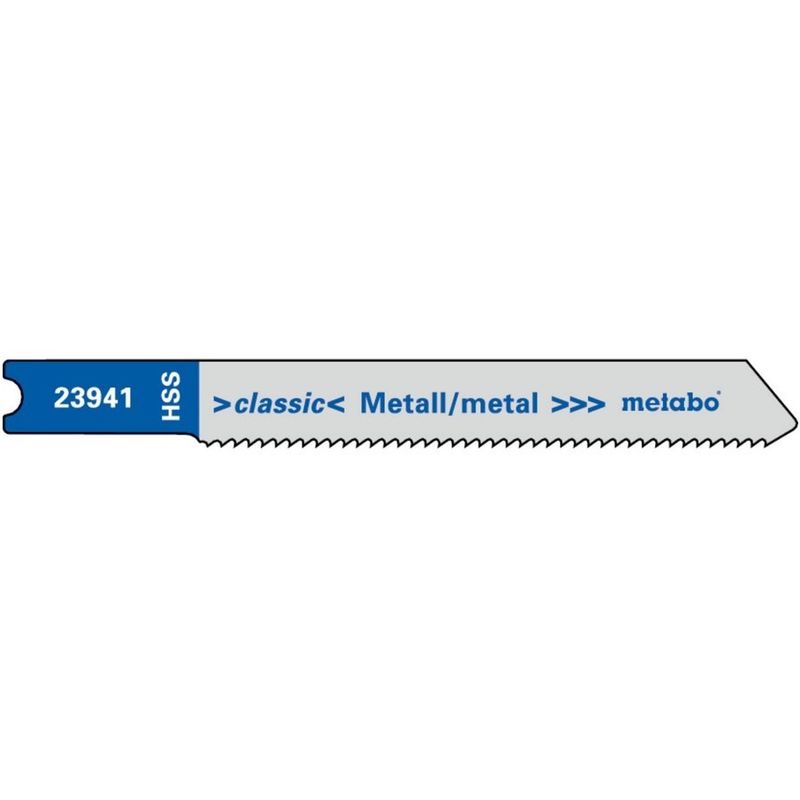 

623941000 Blister de 5 hojas de sierra de calar Acero 1 mm Metal NF Fresados ondulados HSS 52 mm - Metabo