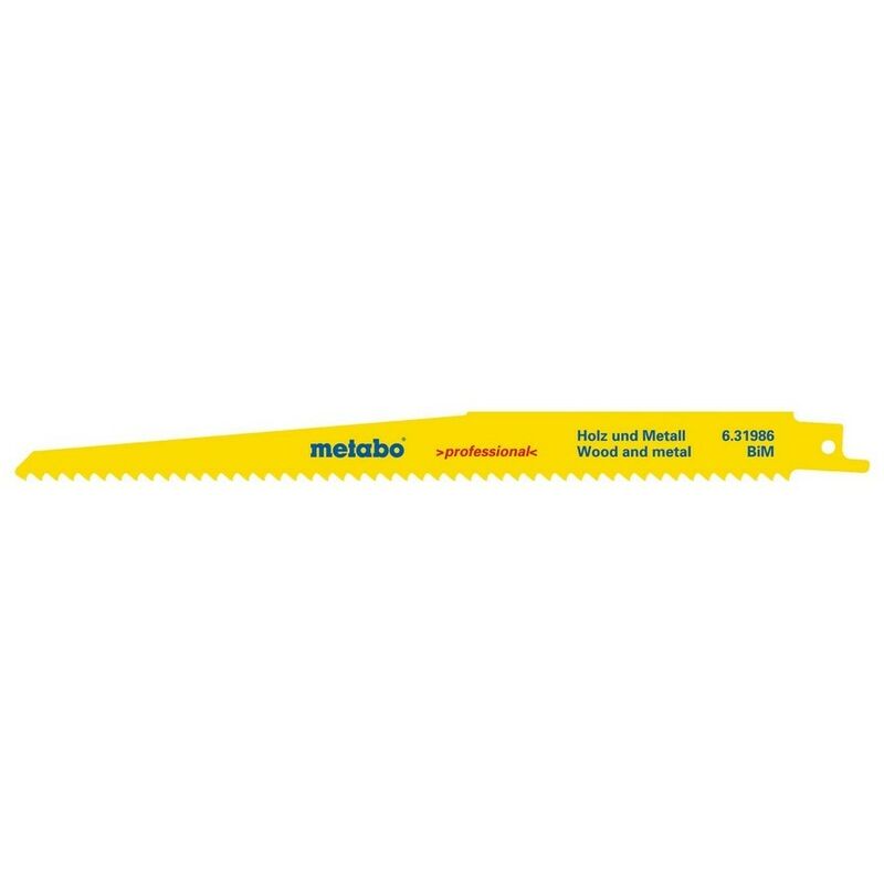 

Metabo - 631986000 Blister de 5 hojas de sierra de sable Madera con clavos Plástico Triscado Fresado BiM 225x1,25 mm