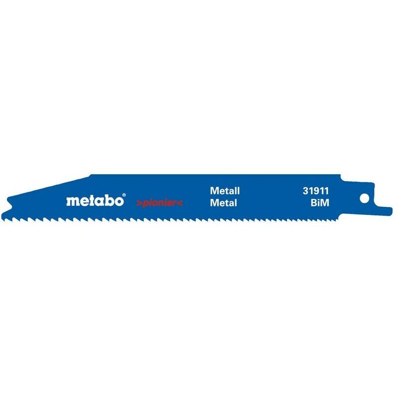 

Metabo 631914000 Blister de 5 hojas de sierra de sable Metal Chapas Perfiles Triscado Fresado BiM 150x0,9 mm