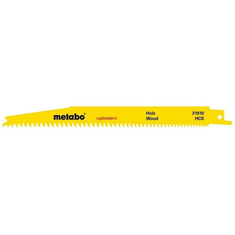 

Metabo - 631913000 Blister de 5 hojas de sierra de sable Madera Plástico Dentado progresivo HCS 200x1,25 mm