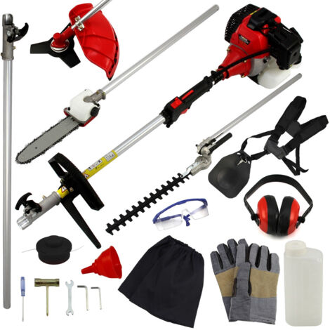 5 in 1 Benzin Multifunktionswerkzeug Garten Heckenschere Rasentrimmer 52cc 1.6KW