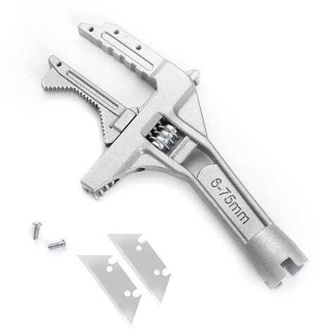 5 in 1 Clé à Molette Grande Ouverture 6-75mm Clé à Molette à Cliquet, Courte Tige Grande Ouverture Alliage D'aluminium Wrench pour Salle Bains, Démontage D'écrou Tube 1 pcs (Z-5 IN 1) 56Vingt