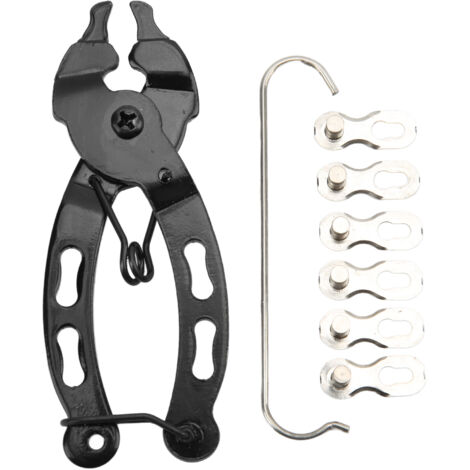5-in-1 Fahrradkettenzange, Schnellverschluss-Reparaturwerkzeug, kompatibel mit 10-fach-Ketten, silbernes Fahrradzubehör
