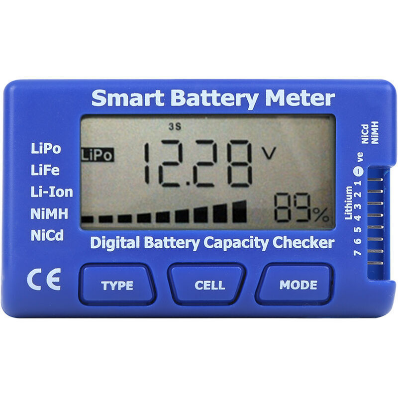 Image of Alovez - 5-in-1 intelligentes digitales Batteriemessgert, Batteriekapazittsprüfer mit LCD-Display