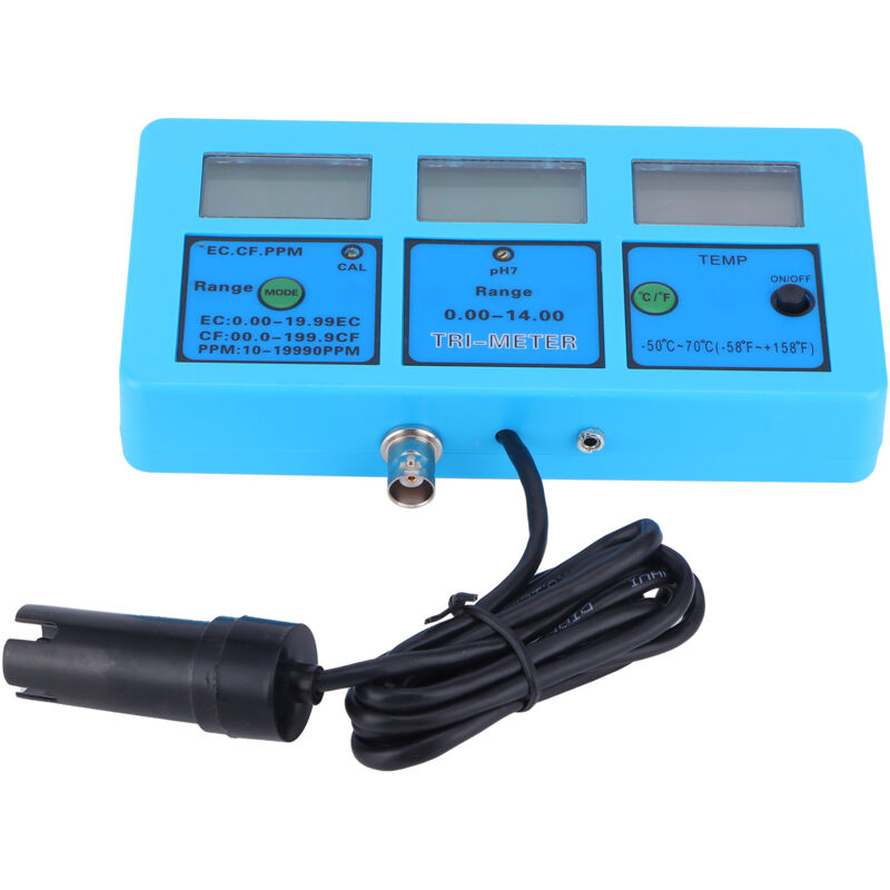 5 in 1 Multifonction PH/Temp/EC/CF/TDS Meter Water Quality Tester Detector MonitorUS Plug 110-120V