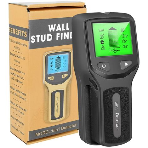 5-in-1 professioneller Wanddetektor, Metalldetektor, multifunktionaler Holz-Wechselstrom-Draht, Kabel, Metalldetektion, elektrischer Wandfinder-Scanner