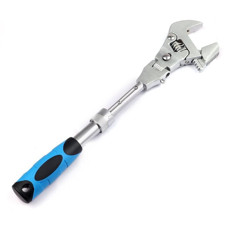 5 in 1 Telescopic Shaking Head Ratchet Wrench, 5-in-1 Torque Wrench, 180 Degree Rotating Ratchet Adjustable Wrench, 10 Inch Folding Shaking Head