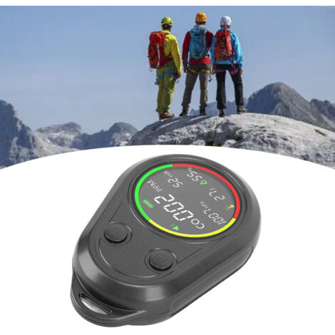 5-in-1 Tragbares Luftmessgerät – Misst CO2, Höhe, Luftdruck, Temperatur und Luftfeuchtigkeit – ABS – 1000-mAh-Akku – für den Außeneinsatz