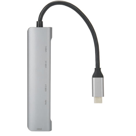 5-in-1 Typ-C-Dockingstation mit HDMI 3.0, Audio und 4K-Upscaling für Dell- und HP-Computer